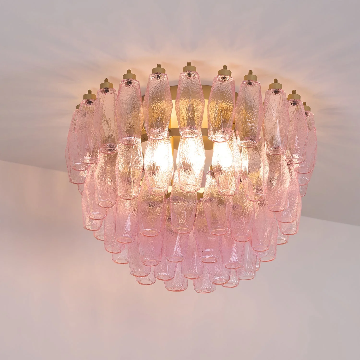 Poliedri Murano Pink Ceiling Light - Image 19