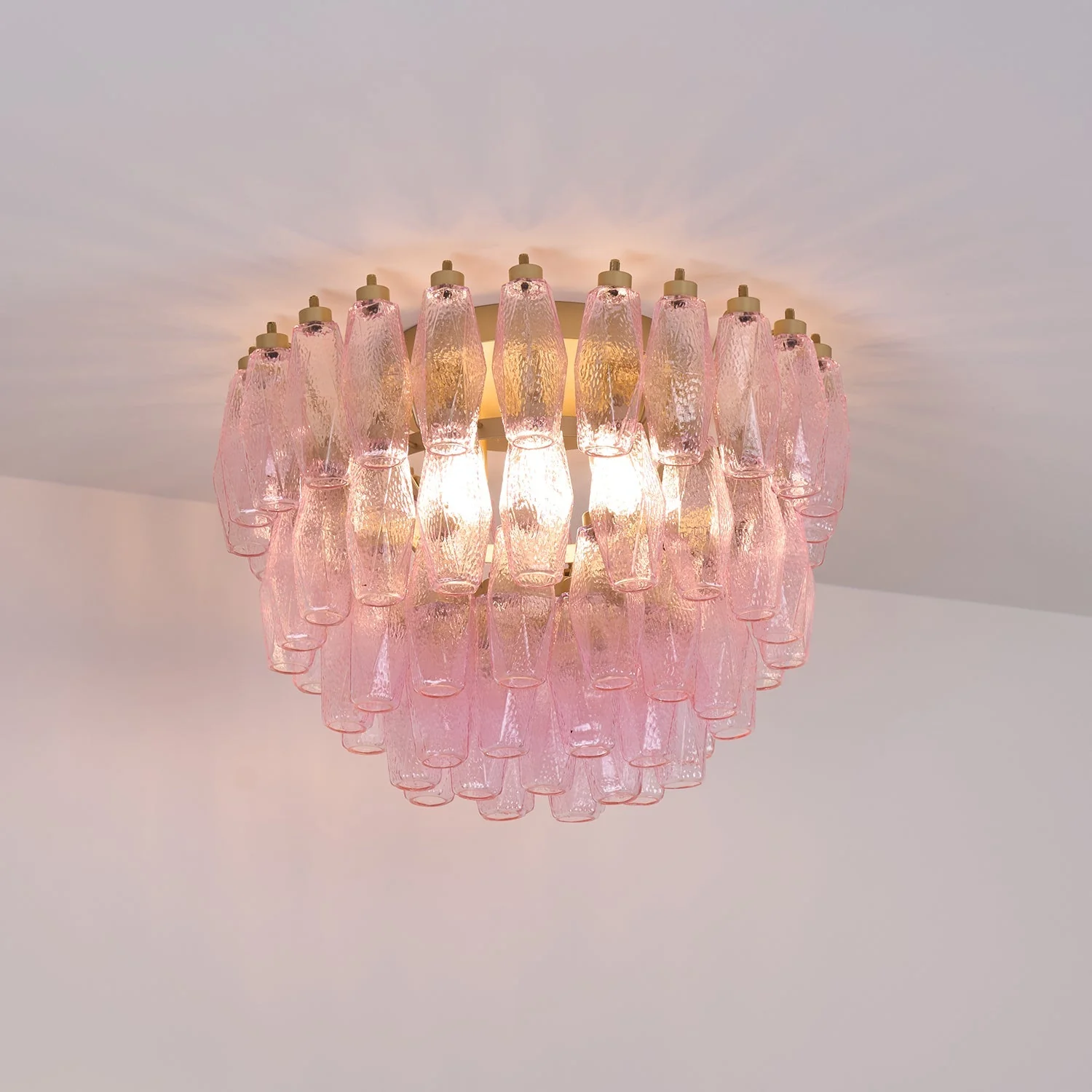 Poliedri Murano Pink Ceiling Light - Image 21