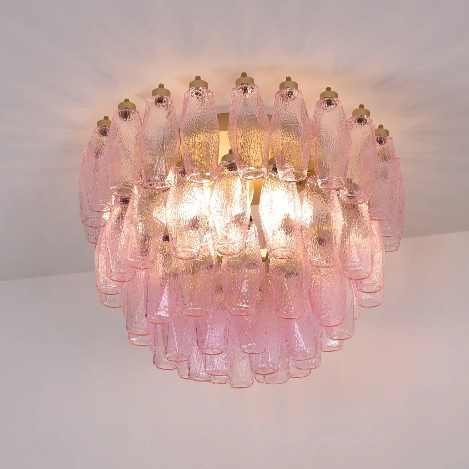 Poliedri Murano Pink Ceiling Light - Image 22