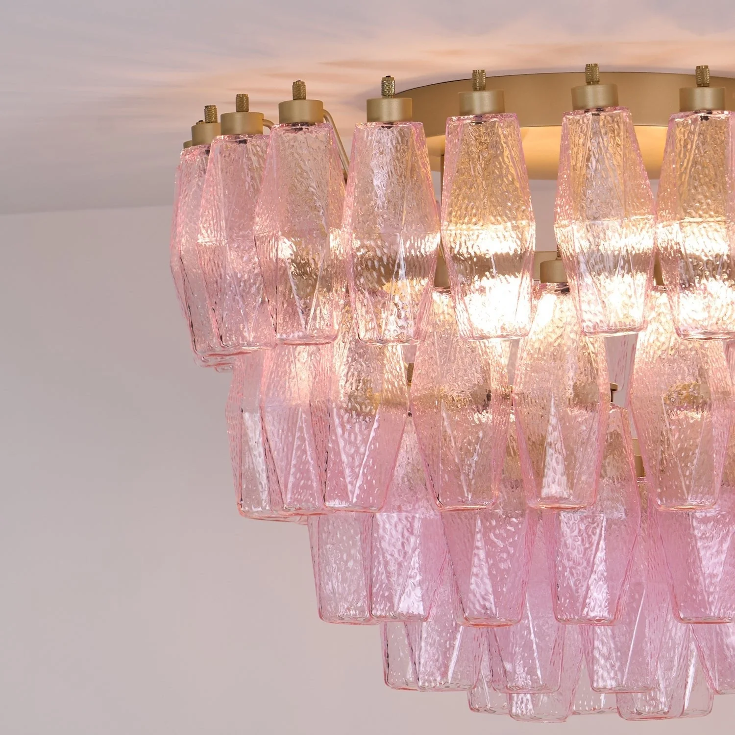 Poliedri Murano Pink Ceiling Light - Image 25