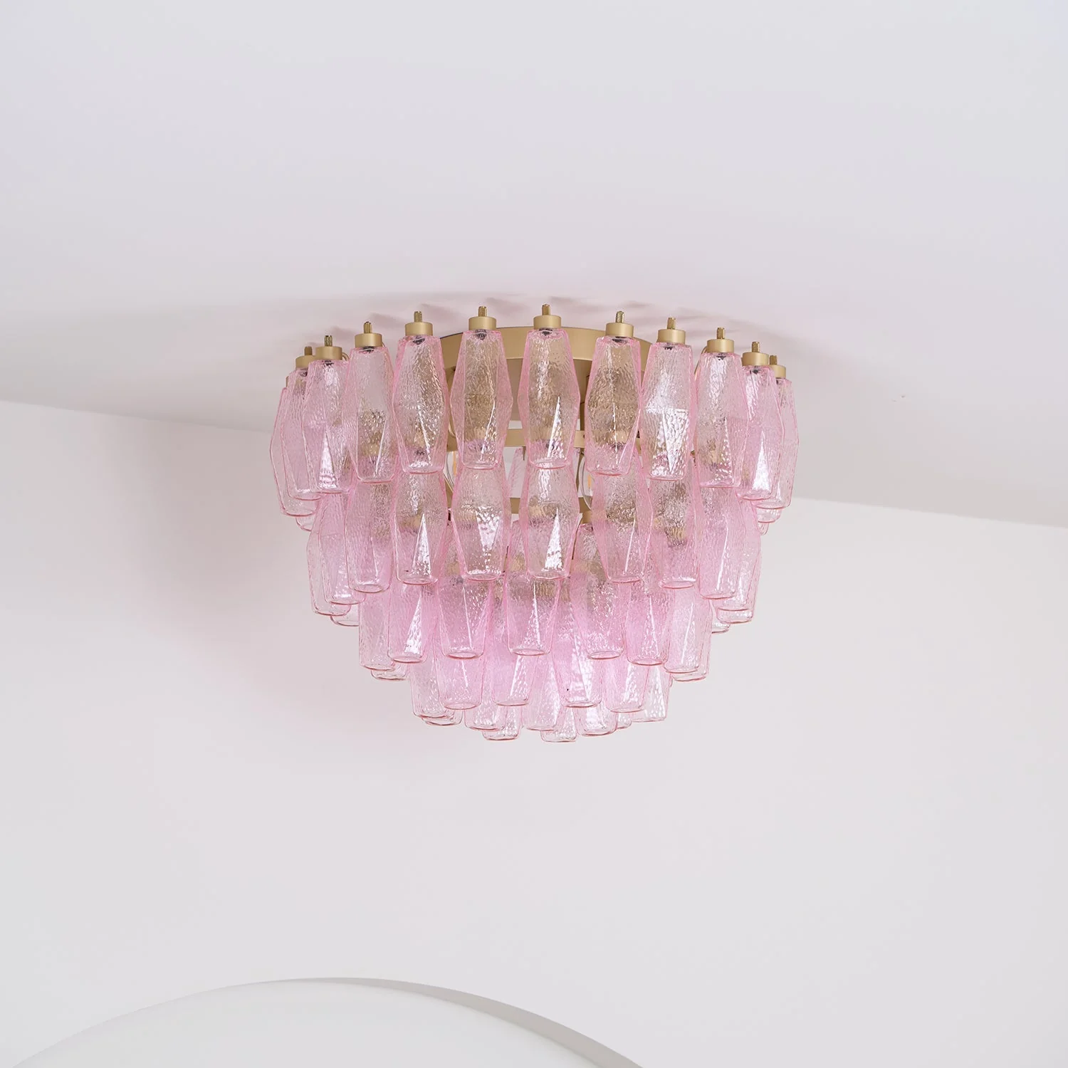 Poliedri Murano Pink Ceiling Light - Image 3