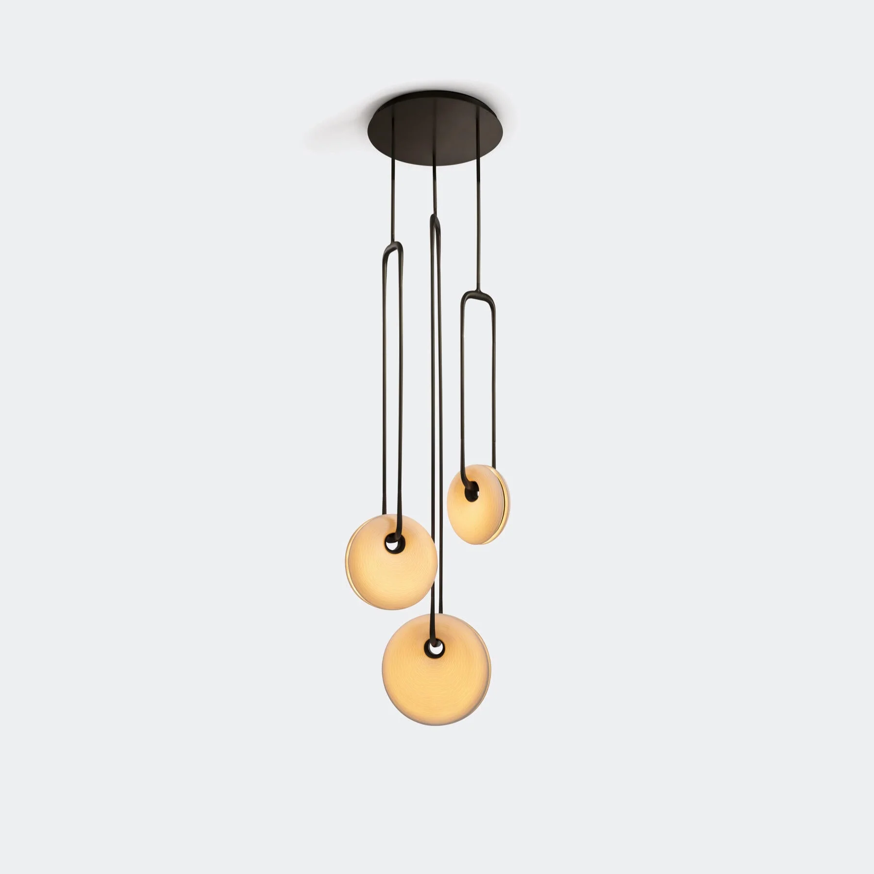 Porcelain Torus Chandelier 24''D - Image 4