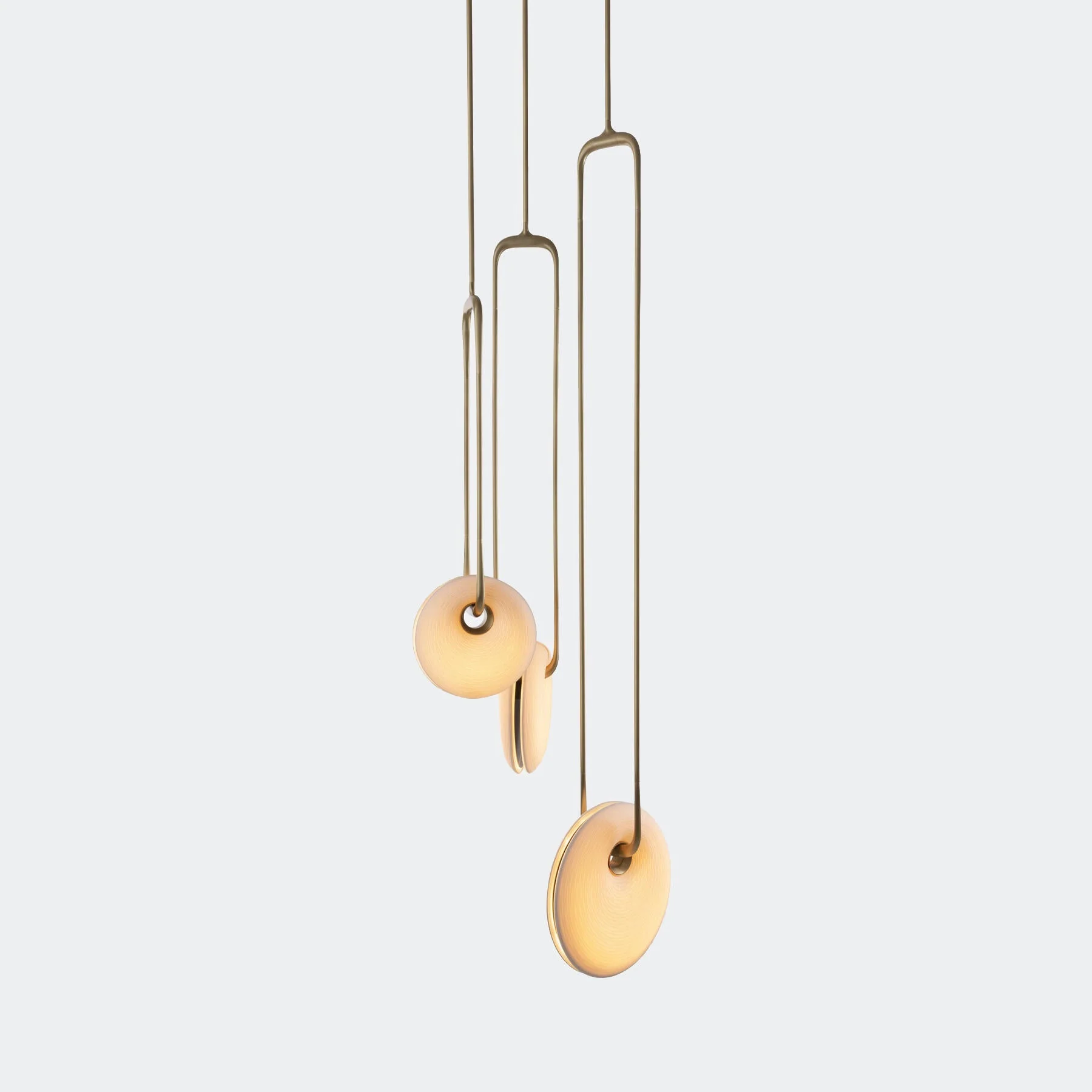 Porcelain Torus Chandelier 24''D - Image 5