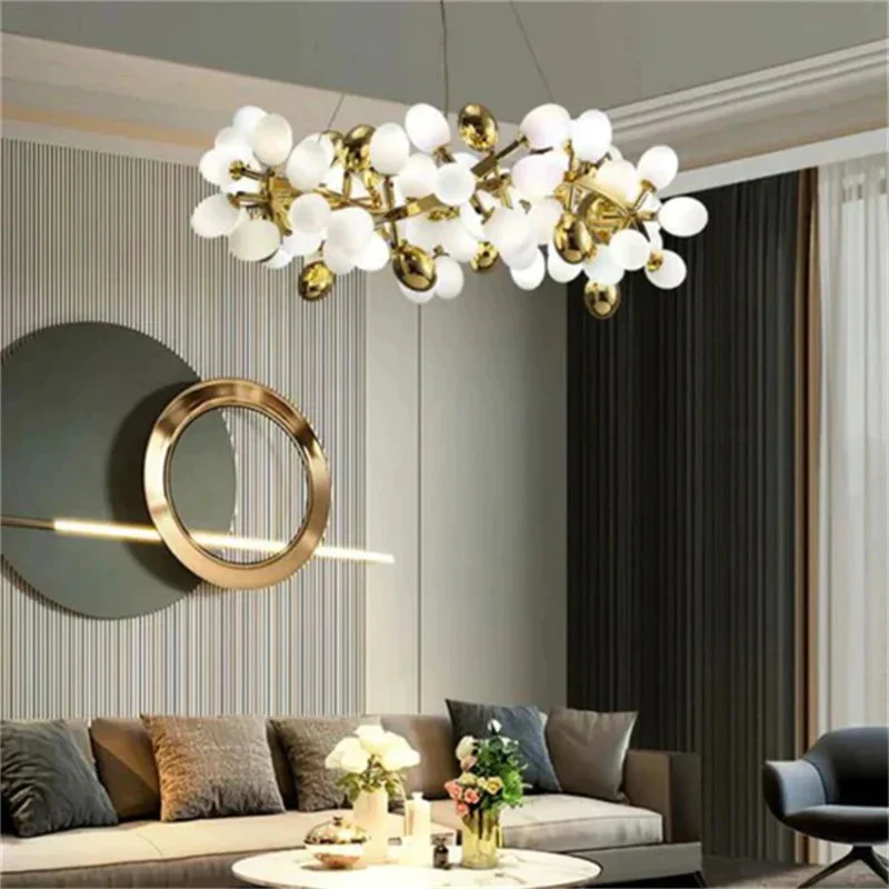 Post Modern Round Grape Branch Chandelier - Image 6
