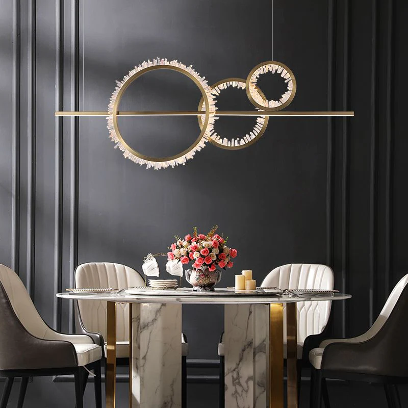 Primary Crystal Cluster Island Chandelier - Image 3