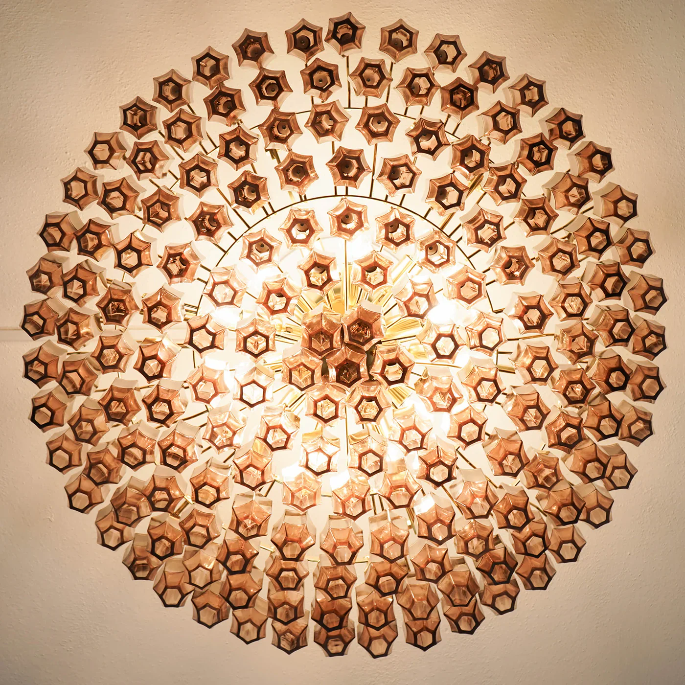 Prismatico Amethyst Glass Ceiling Lamp 35" - Image 5