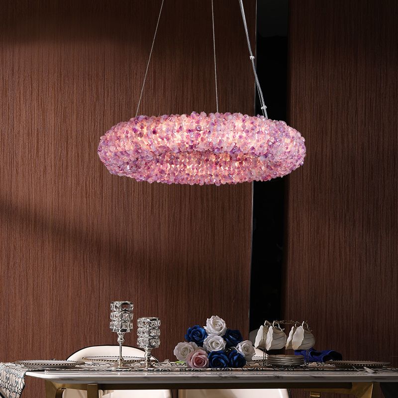 Purple Primary Crystal Round Chandelier 20.5" 28.3" 36.2" 44" - Image 2