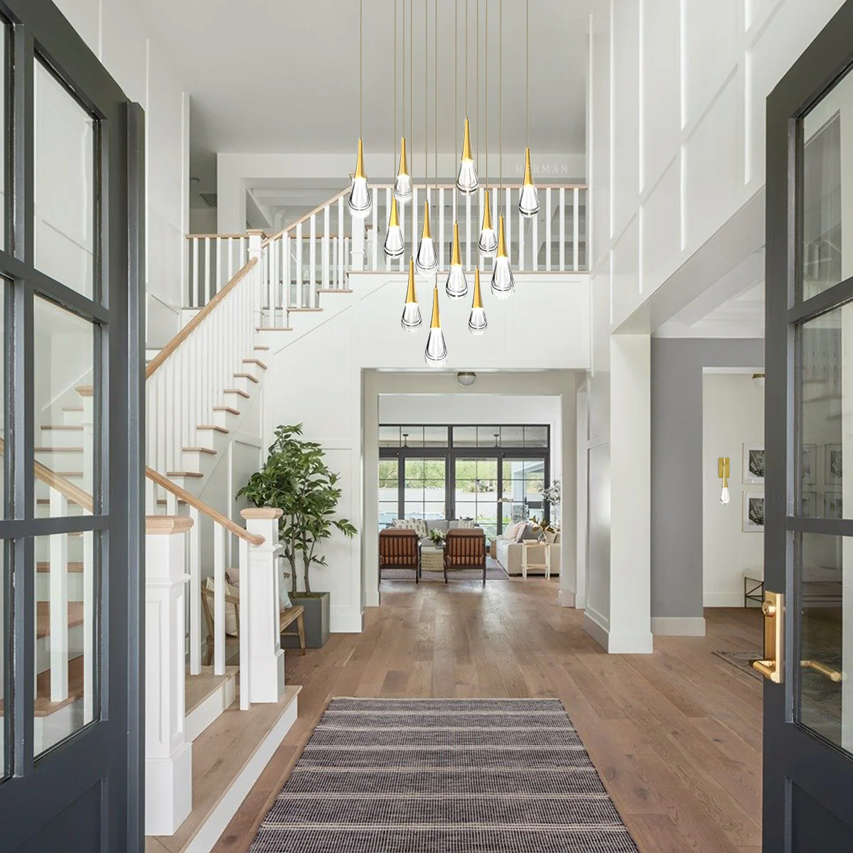 Rain 12-Light Chandelier Pendant For Living room Family room Dining Room Bedroom - Image 2