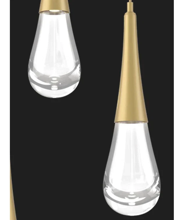 Rain 3-Light Pendant For Bathroom Bedroom Kitchen Island - Image 8