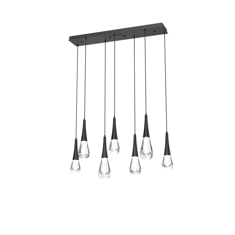 Rain 7-Light Linear Chandelier Pendant For Living room Family room Dining Room Bedroom - Image 4