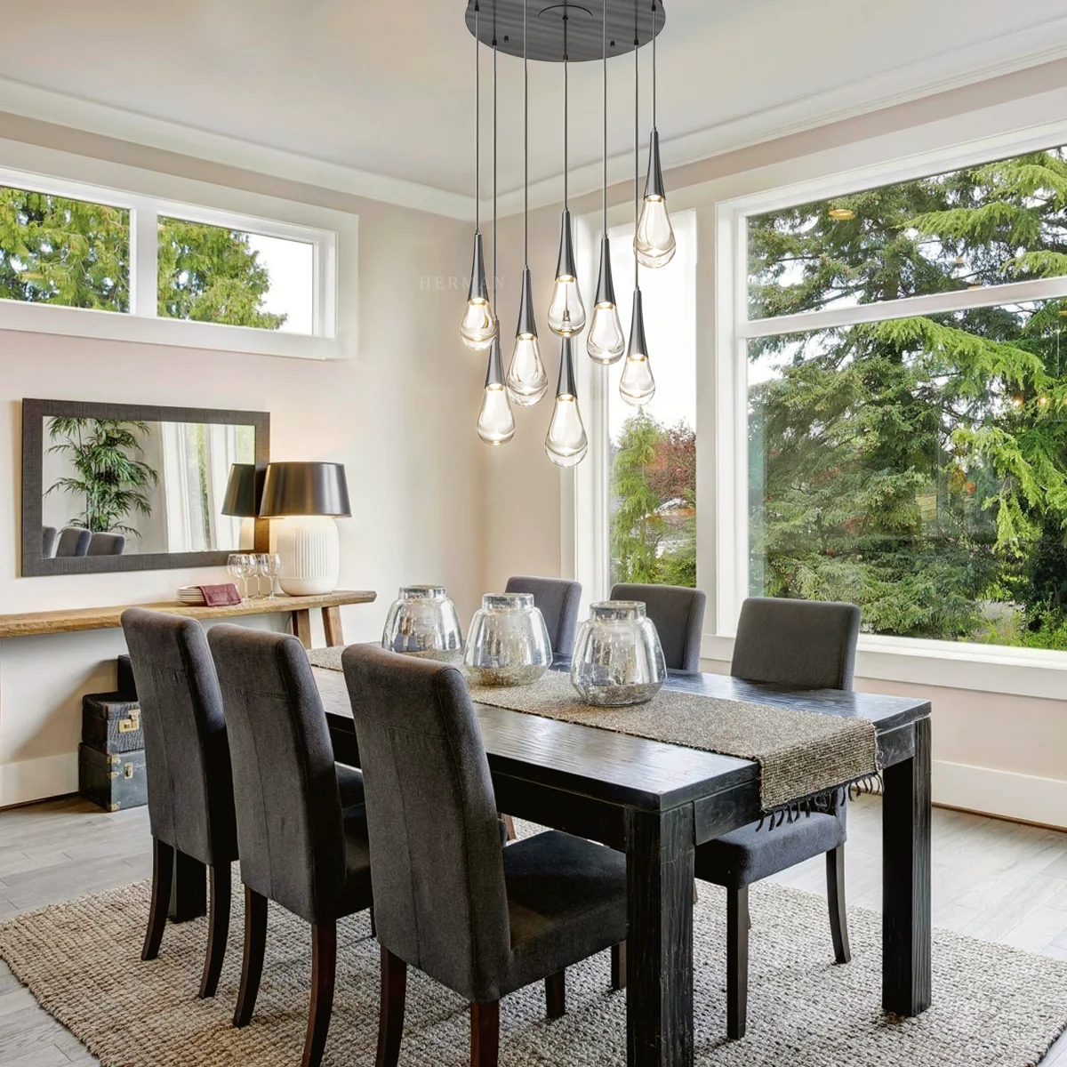 Rain 8-Light Chandelier Pendant For Living room Family room Dining Room Bedroom - Image 2