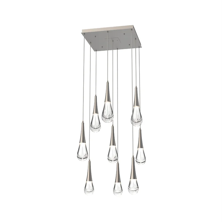 Rain 9-Light Square Chandelier Pendant For Living room Family room Dining Room Bedroom - Image 6