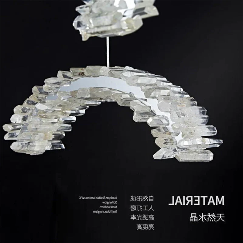Rainbow Modern Rock Crystal Staircase Chandelier - Image 3