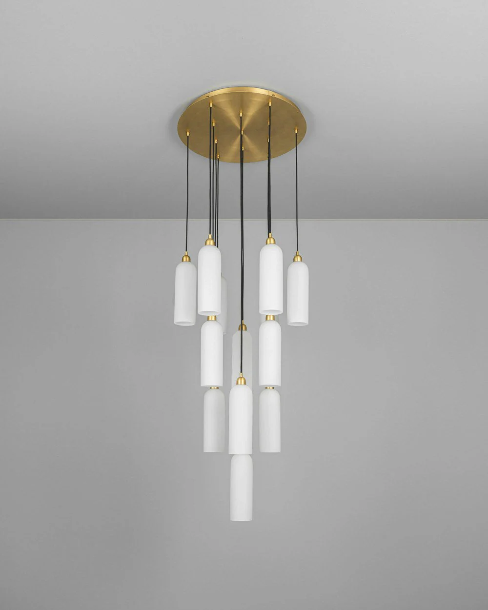 Reed Triplex Opal Glass Chandelier 13 Lights - Image 4