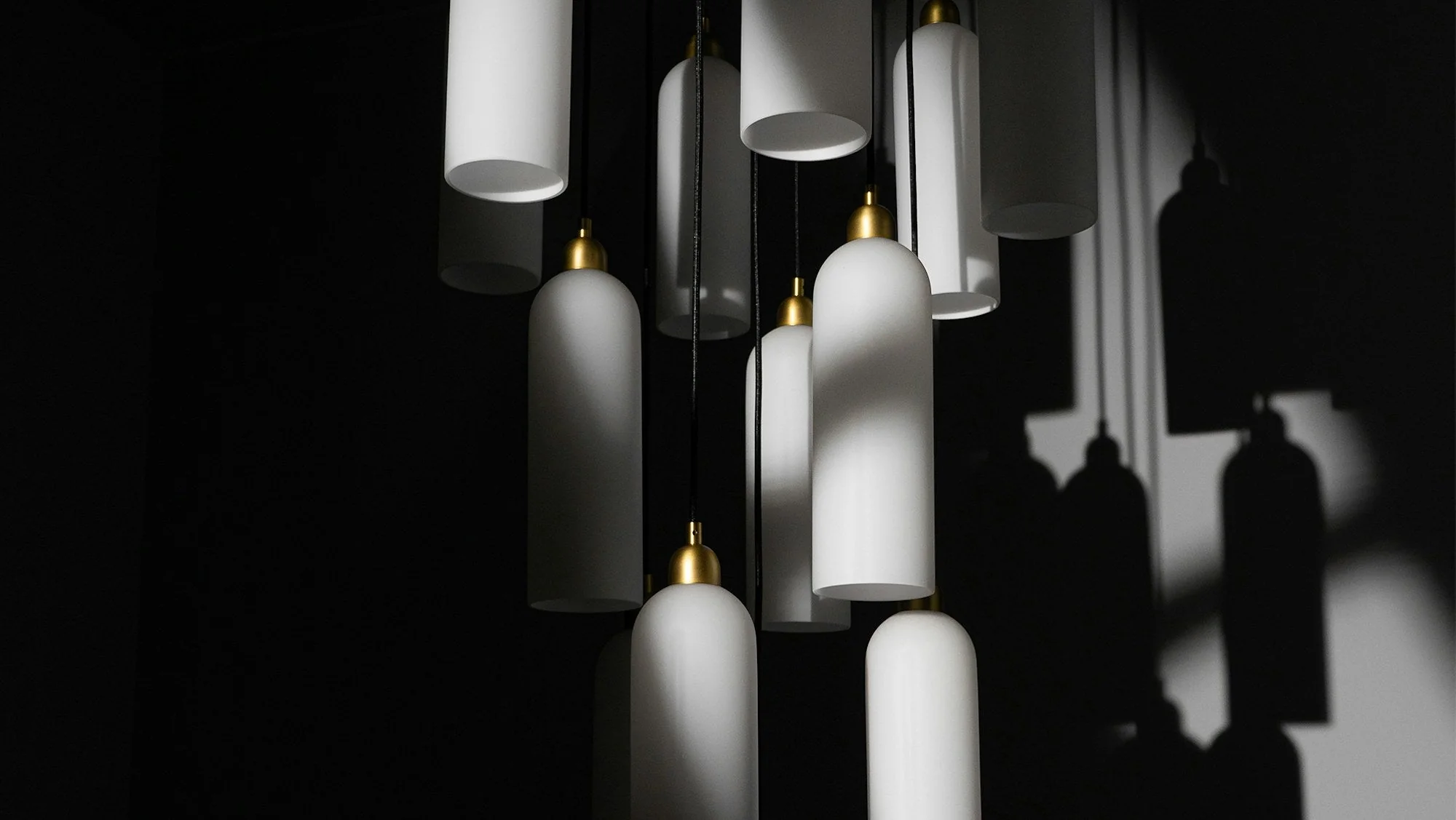 Reed Triplex Opal Glass Chandelier 13 Lights - Image 7