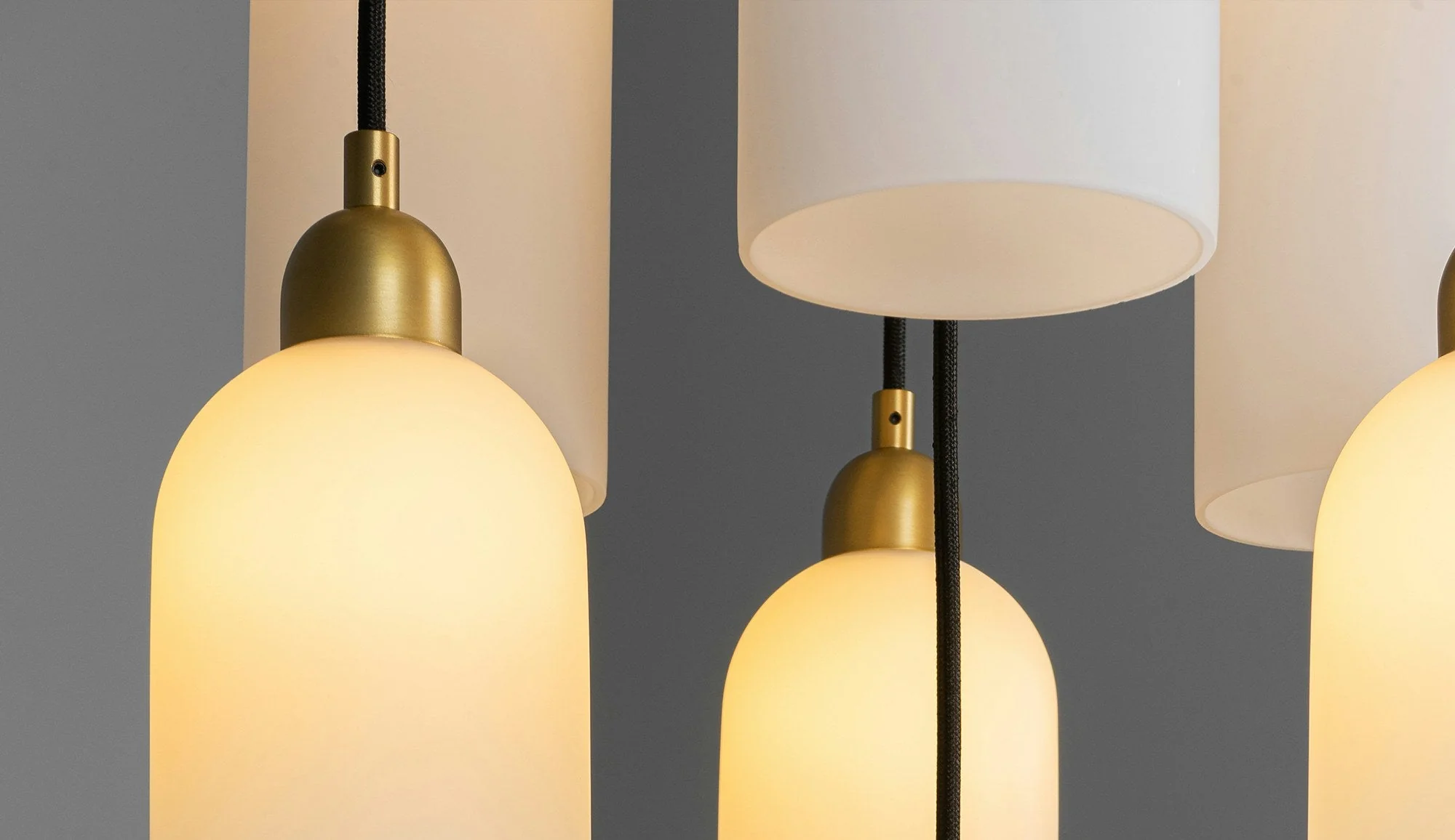 Reed Triplex Opal Glass Chandelier 13 Lights - Image 8