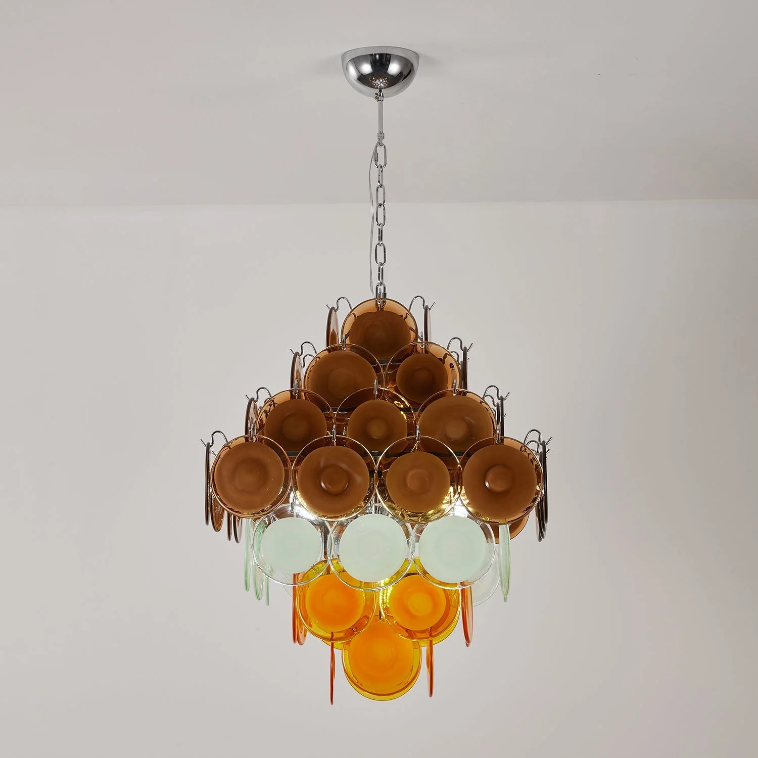 Retro Glass Disc Chandelier - Image 6