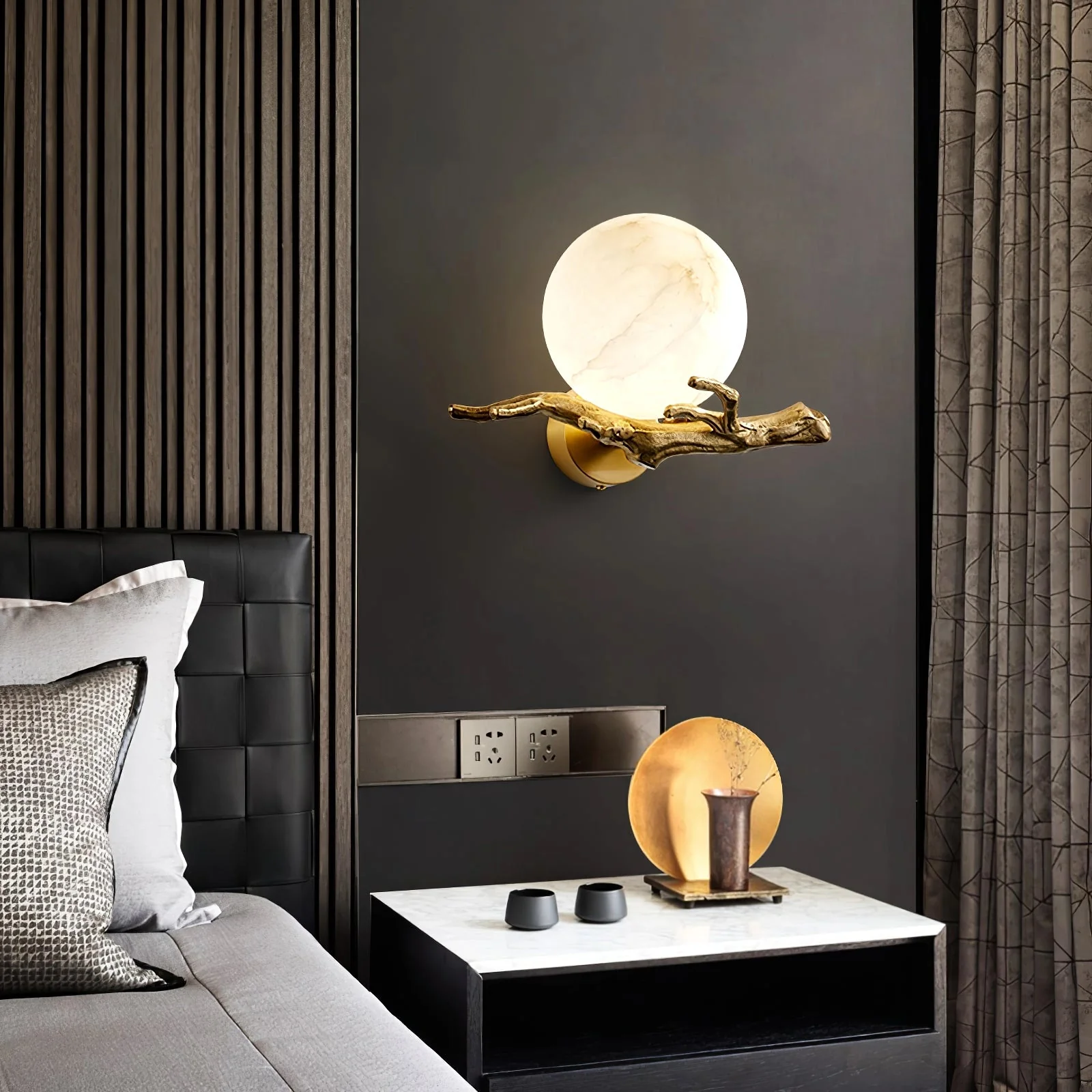 Retro Twigs Alabaster Wall Lamp - Image 7
