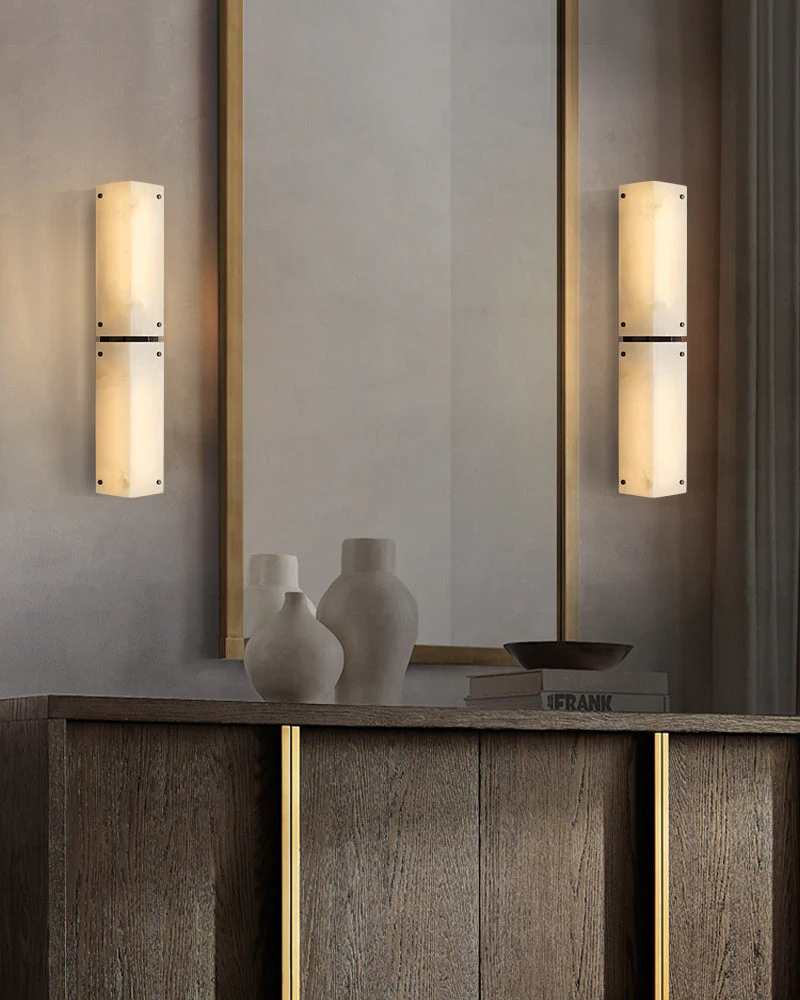 Reynard Alabaster Grand Wall Sconce Light Fixture 13"H 25"H - Image 7