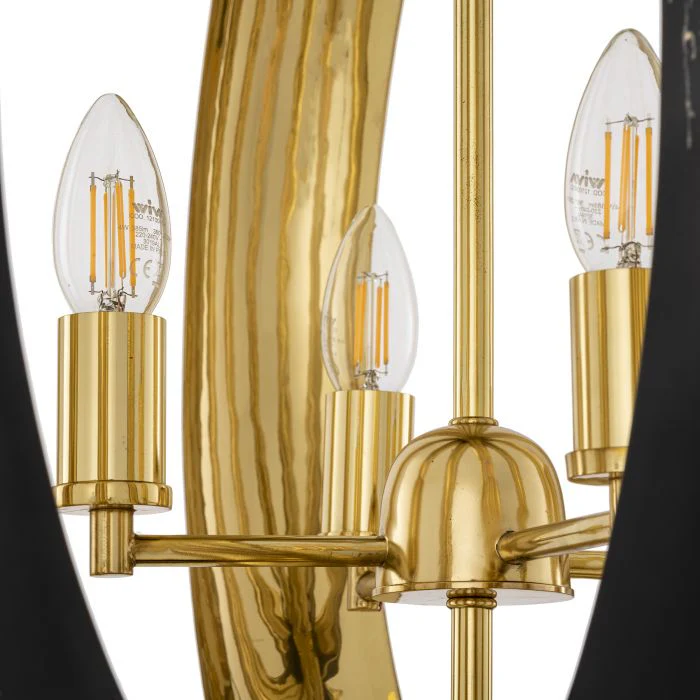 Riley Modern Chandelier - [Gunmetal & Brass] - Image 7