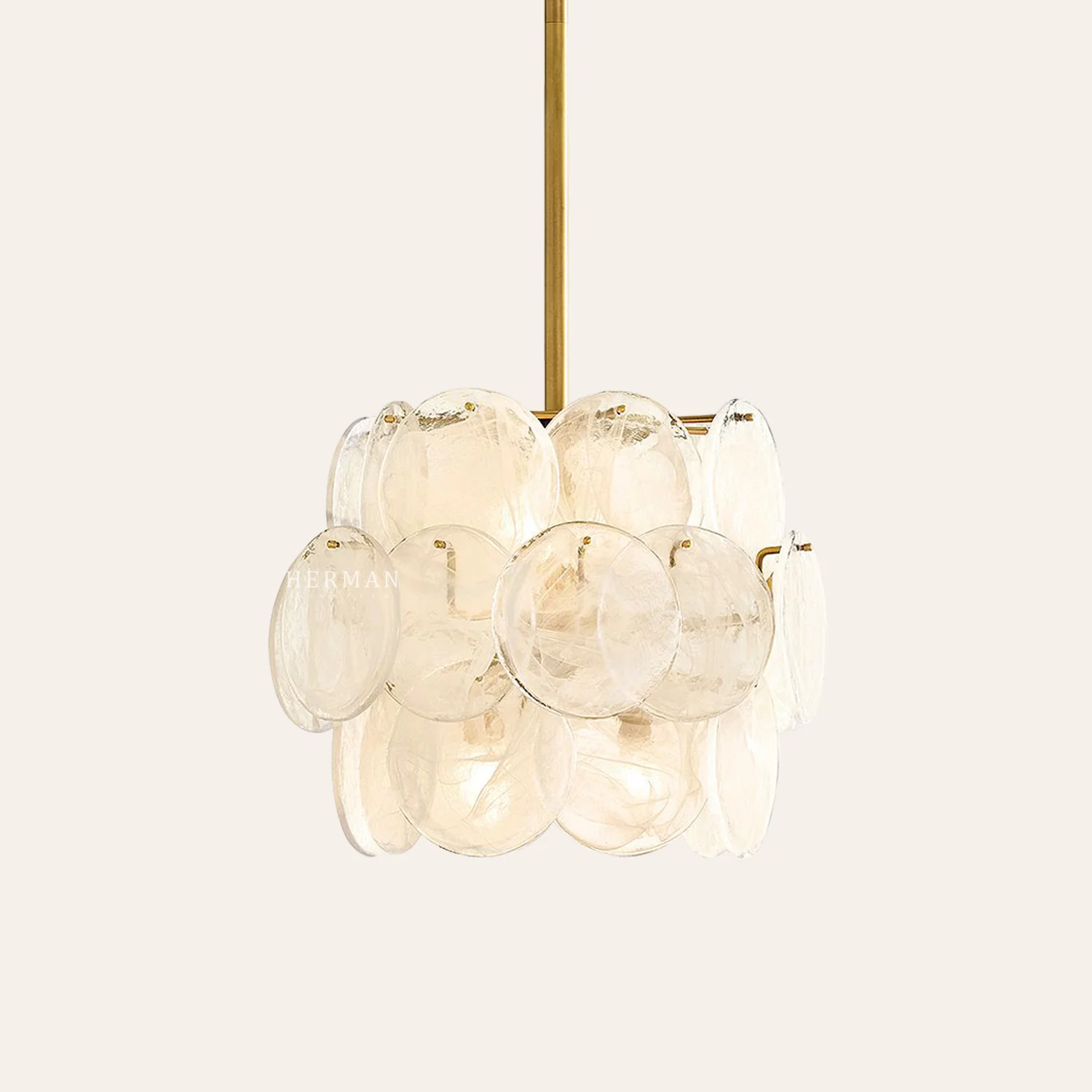 Riviera Glass Disc Pendant 16" - Image 3