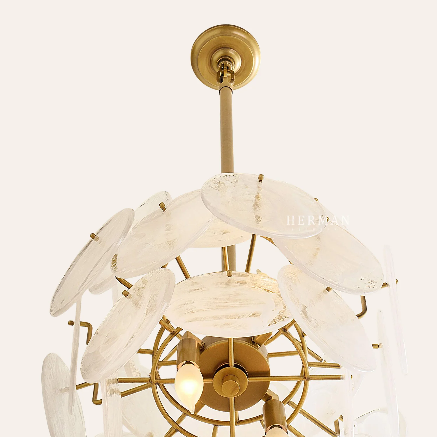 Riviera Glass Disc Pendant 16" - Image 6