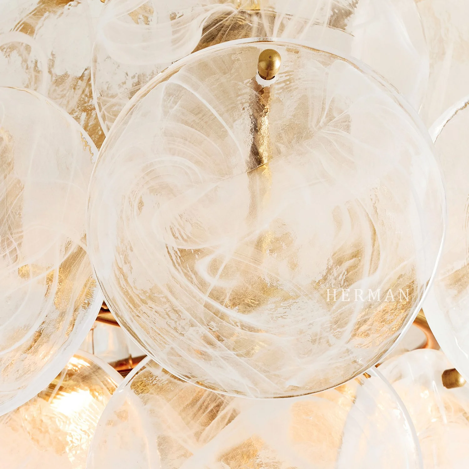 Riviera Glass Disc Round Flush Mount 12" - Image 6