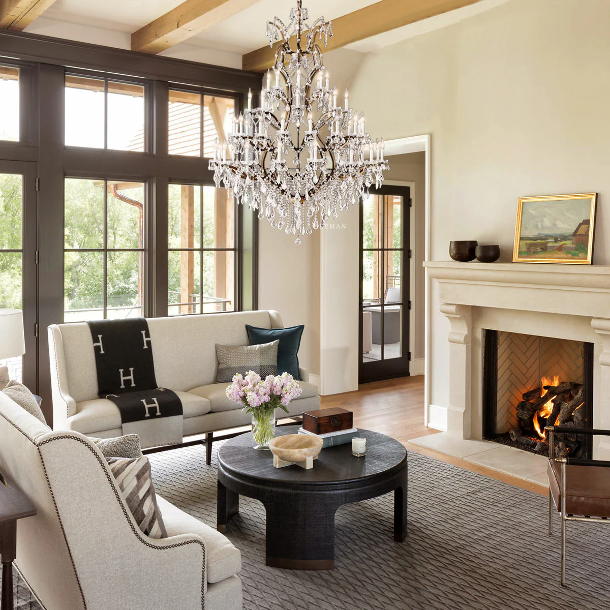 Rocaille Iron & Crystal Chandelier - Image 28