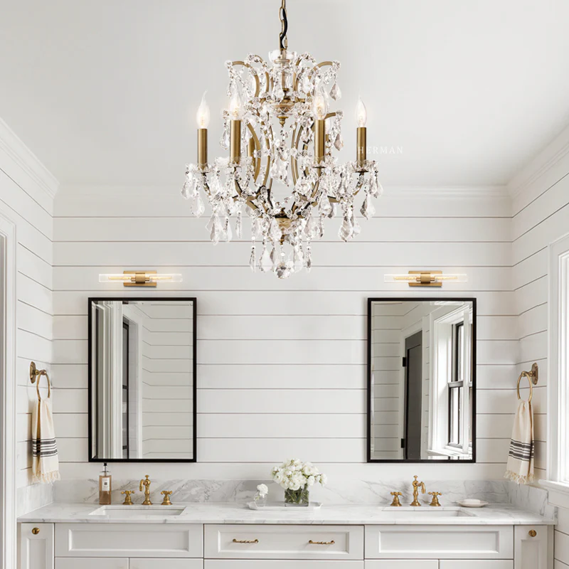 Rocaille Iron & Crystal Chandelier - Image 8