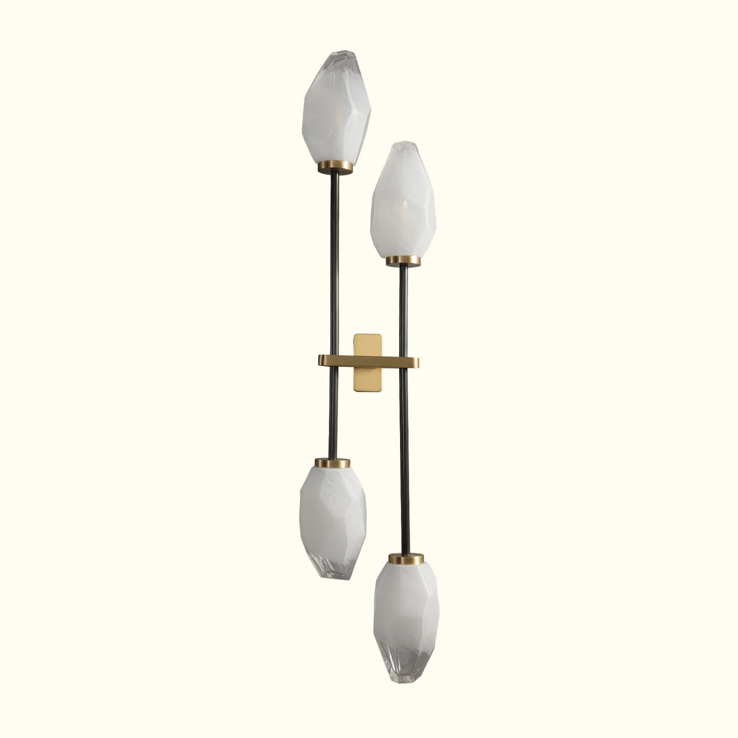 Rock Glass ADA Dual Wall Sconce - Image 12