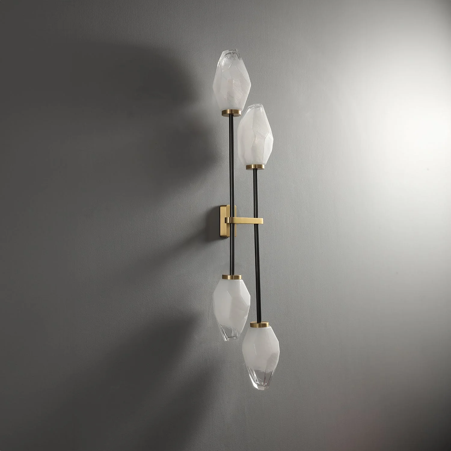 Rock Glass ADA Dual Wall Sconce - Image 6