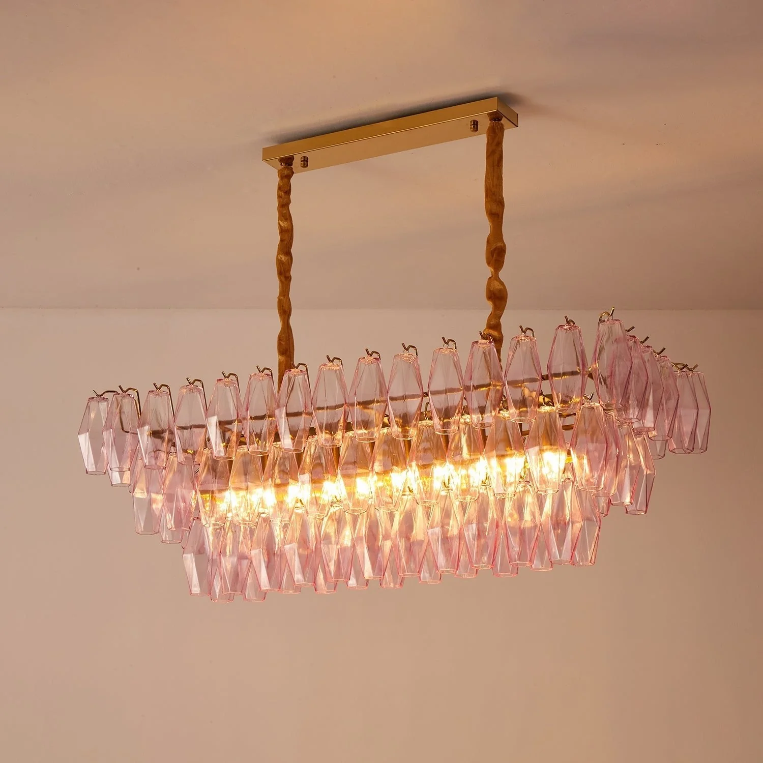 Rose Prism Glass Chandelier - Image 6
