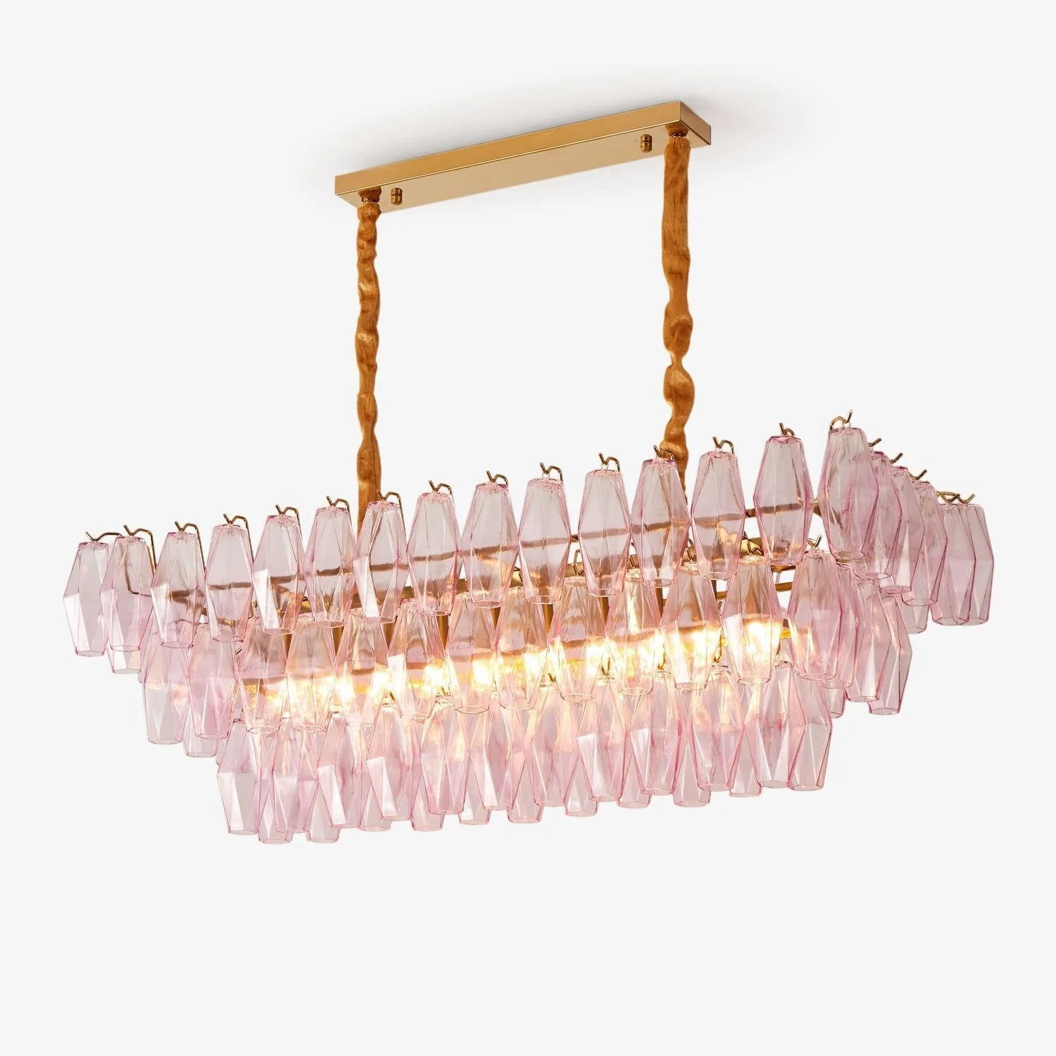 Rose Prism Glass Chandelier - Image 7
