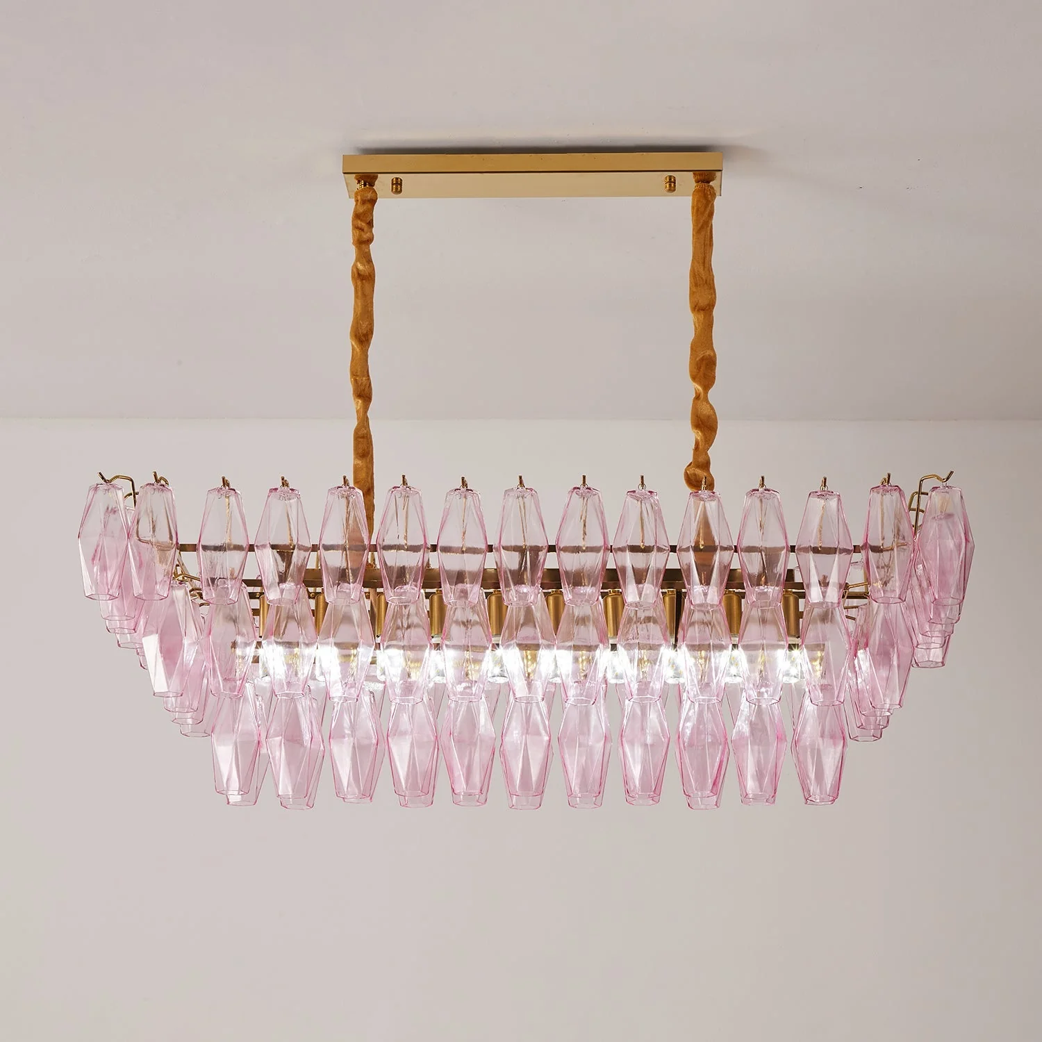 Rose Prism Glass Chandelier - Image 9