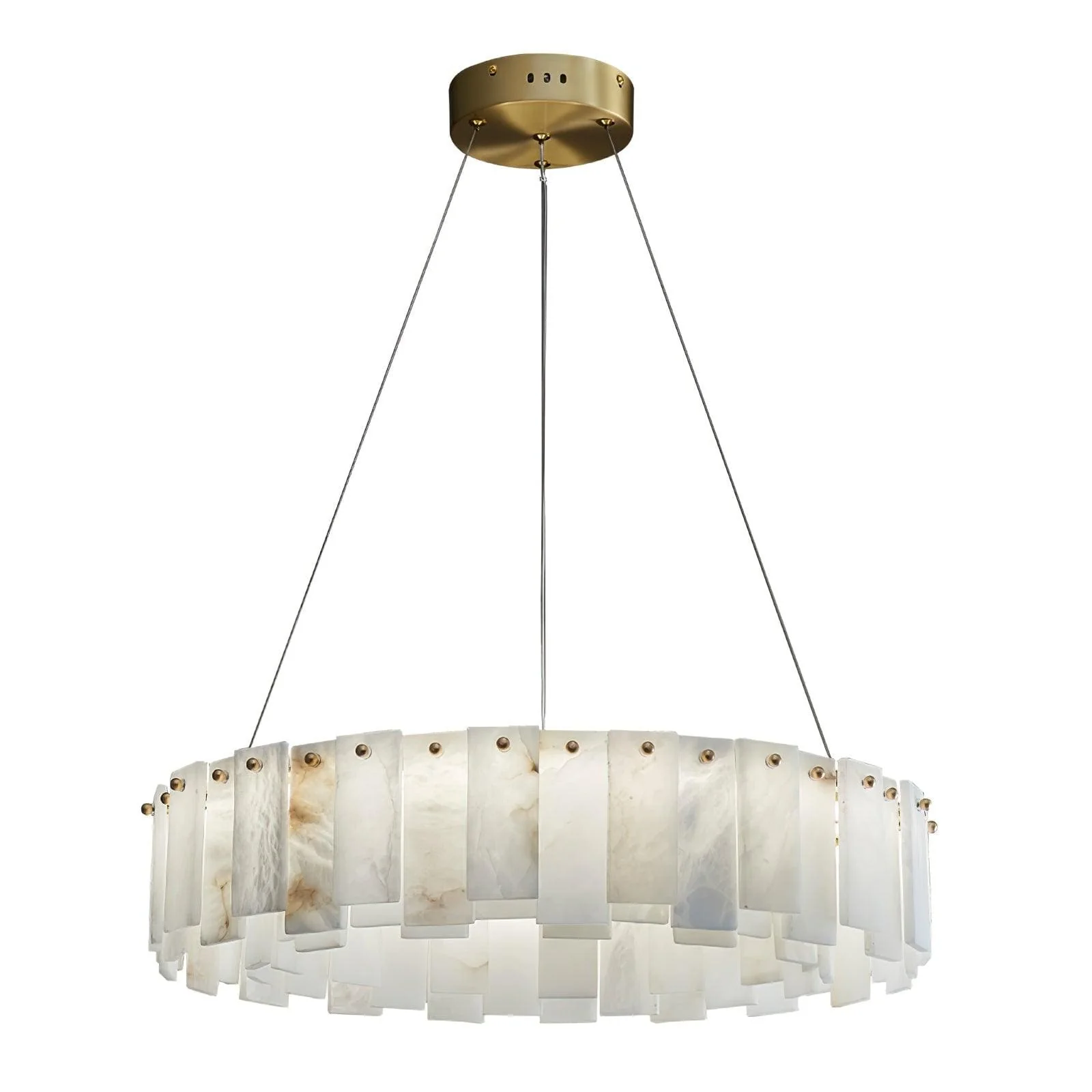 Round Alabaster Chandelier - Image 12