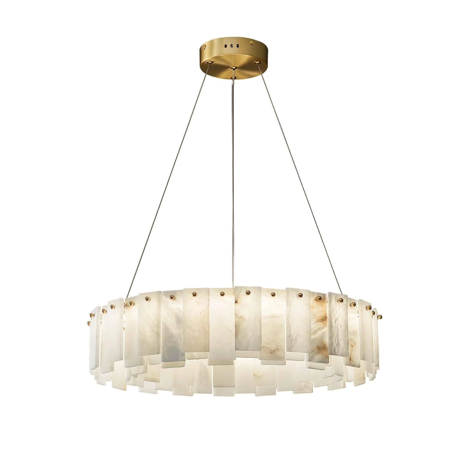 Round Alabaster Chandelier - Image 9