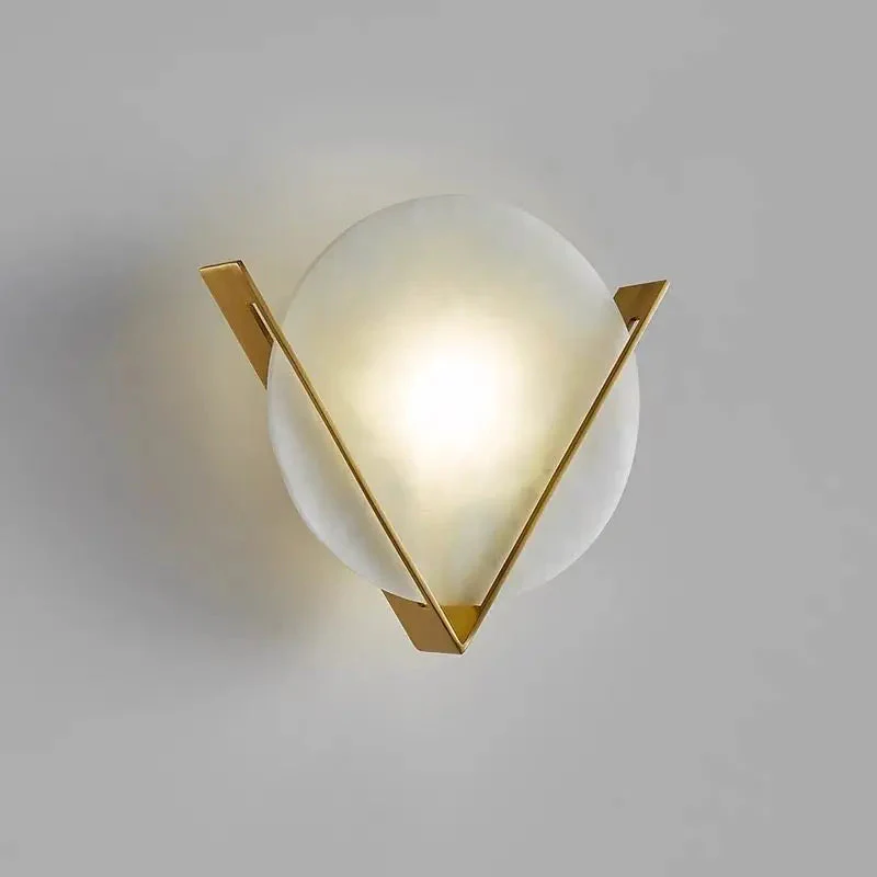 Round Alabaster Wall Sconces - Image 5