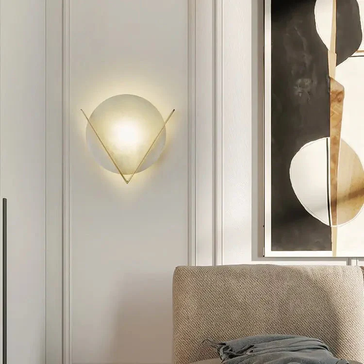 Round Alabaster Wall Sconces - Image 7