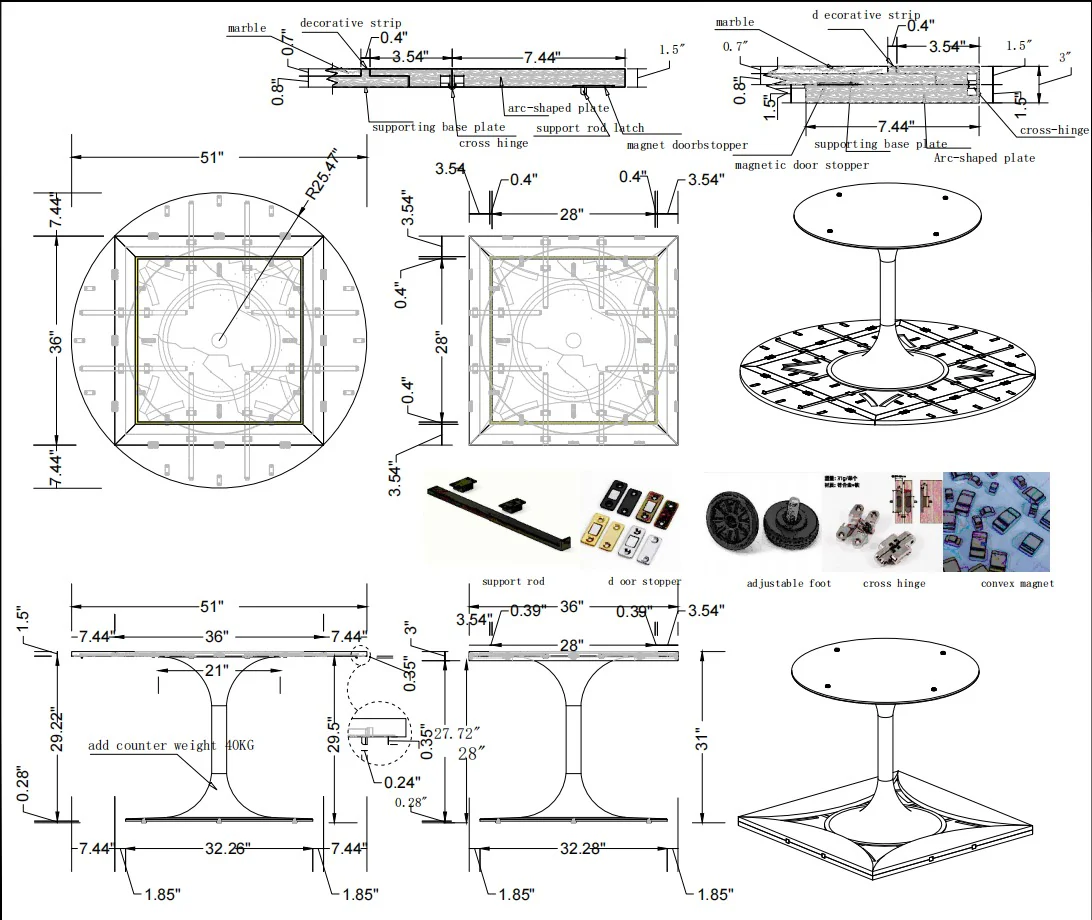 Restaurant Project---Round dining table