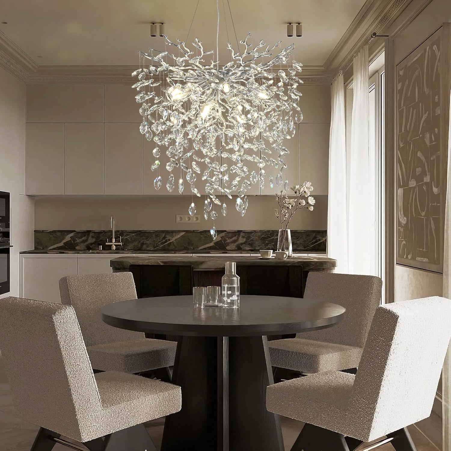 Solara Round Tree Branch Chandelier 24" 32" 40" Tree Branch - Image 19