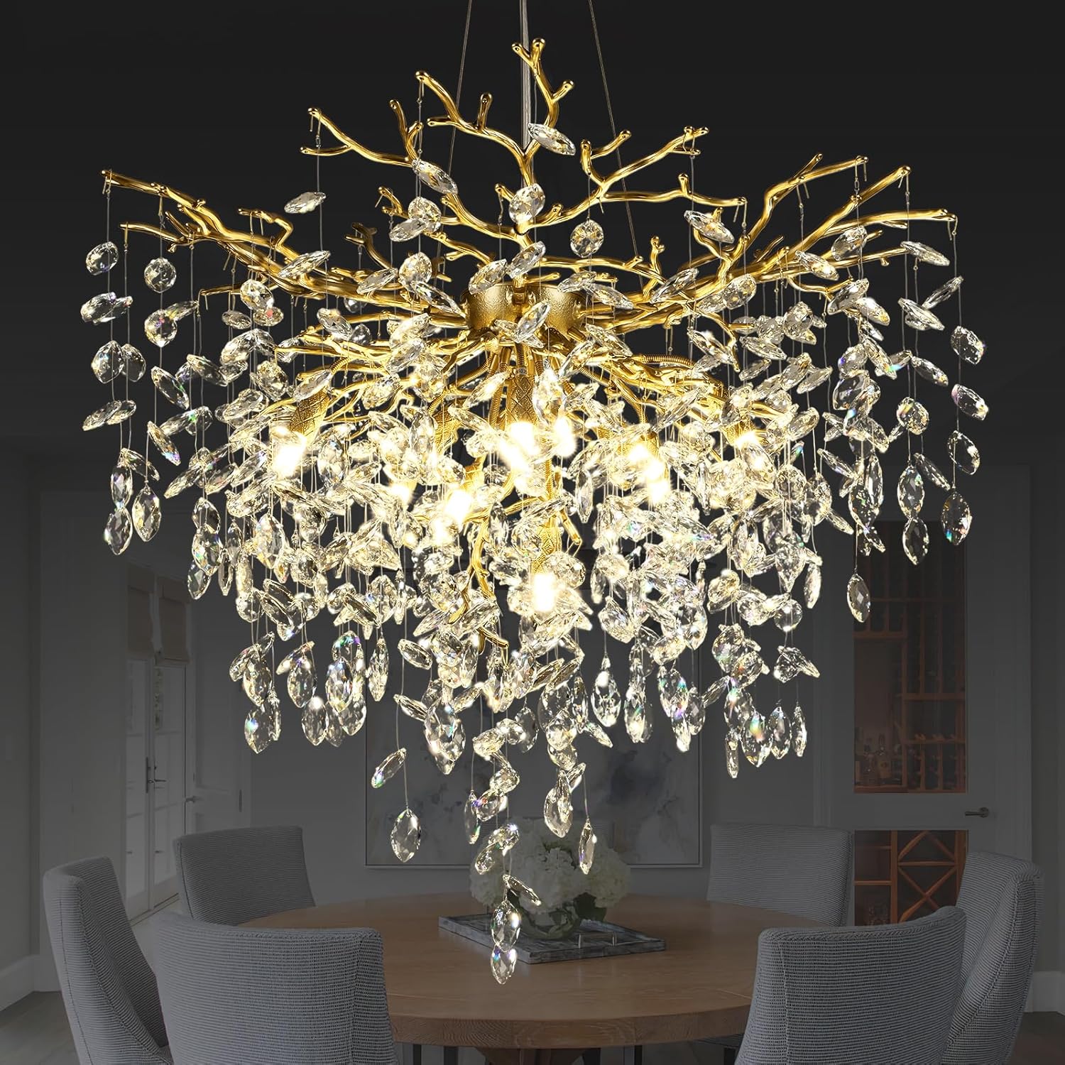 Solara Round Tree Branch Chandelier 24" 32" 40" Tree Branch - Image 28