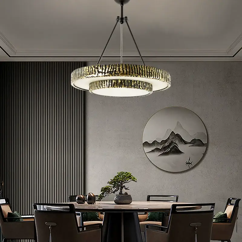Round Vintage Alabaster Chandelier - Image 3