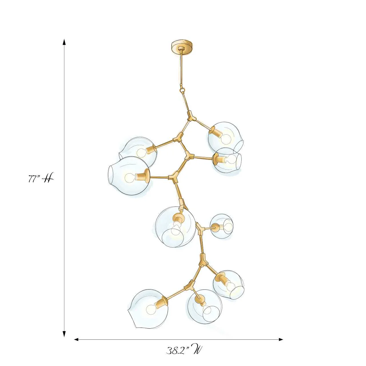 Sahan Mid-Century Chandelier - Image 12