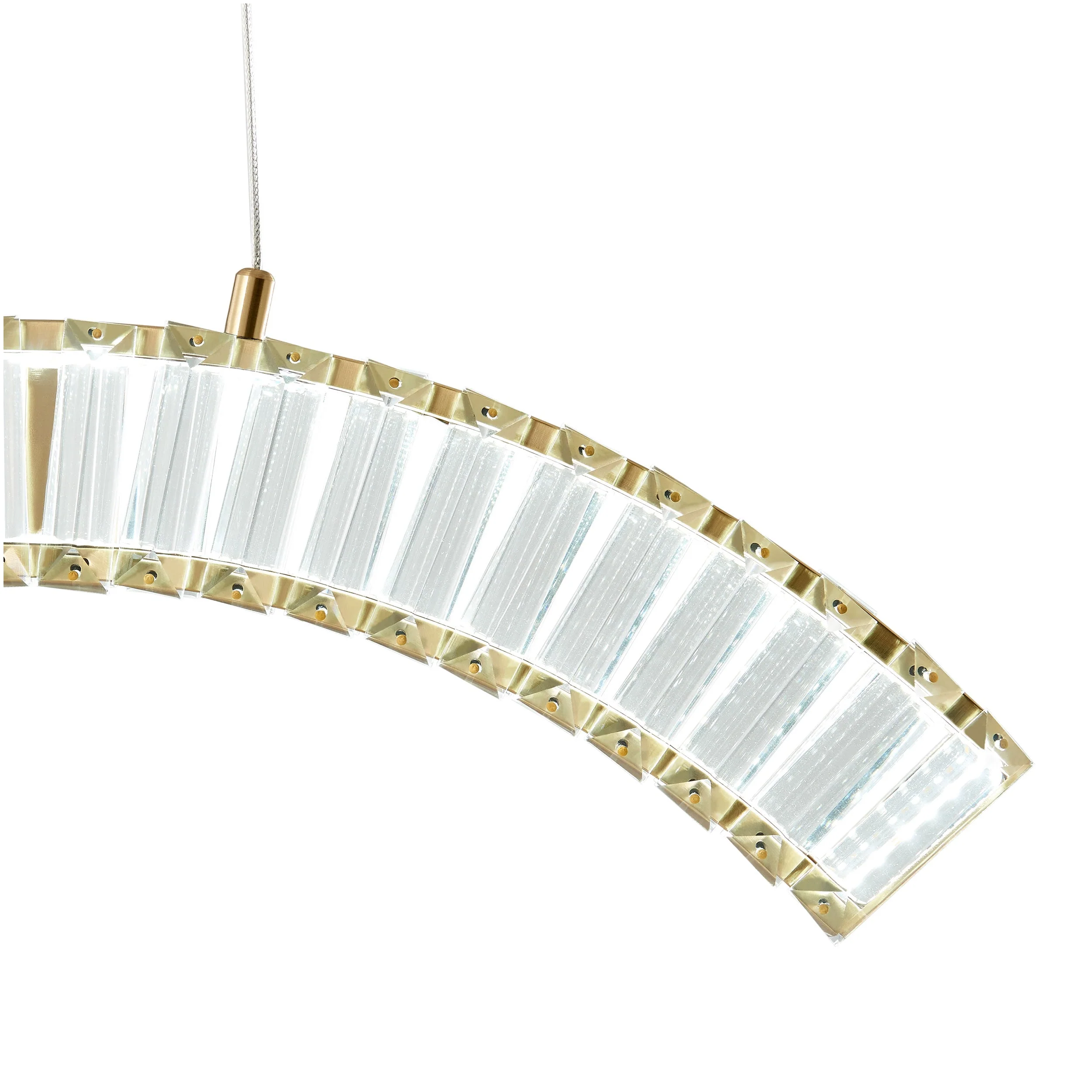 Sanford Brushed Gold Chandelier - 1 Light - Image 3