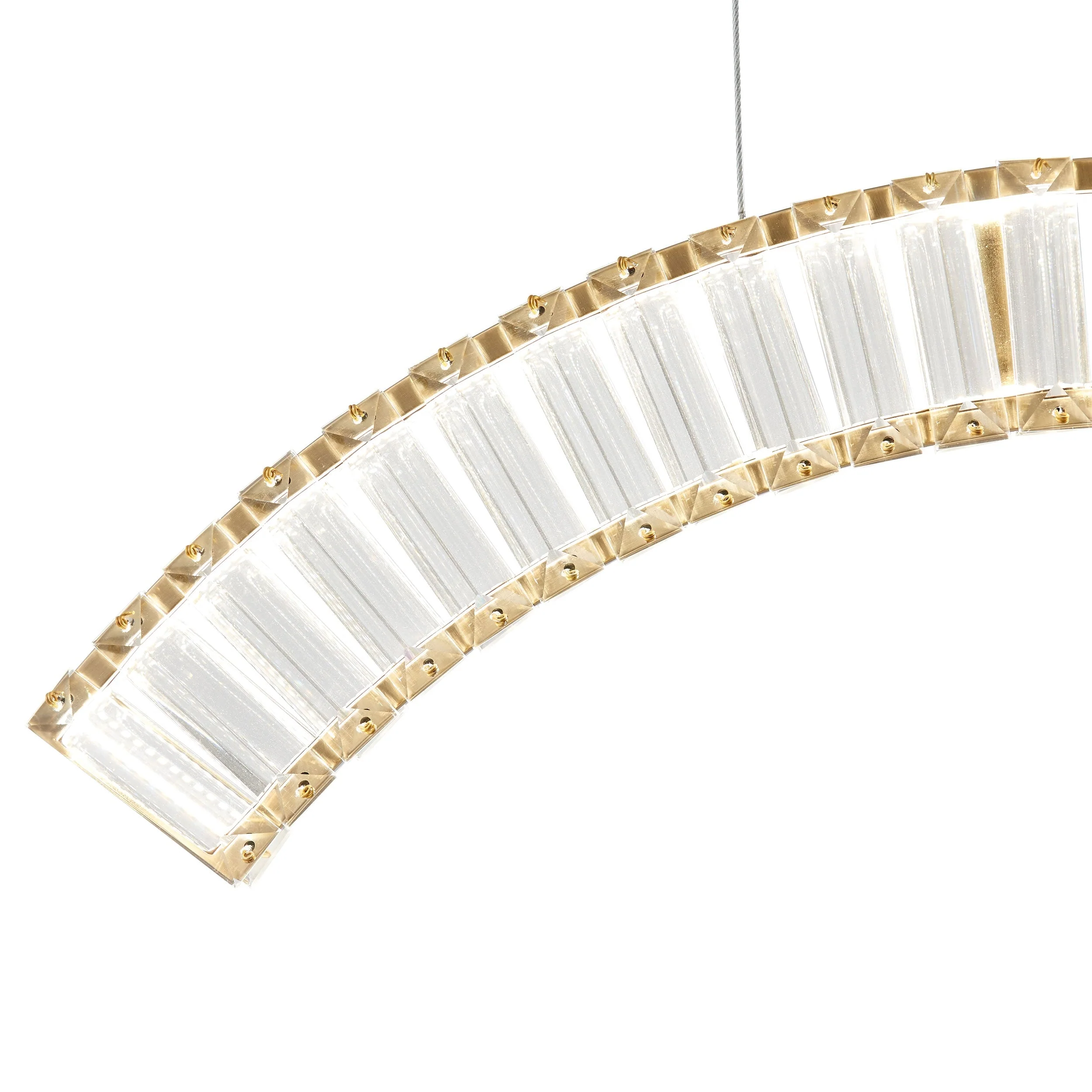 Sanford Brushed Gold Chandelier - 3 Lights - Image 4