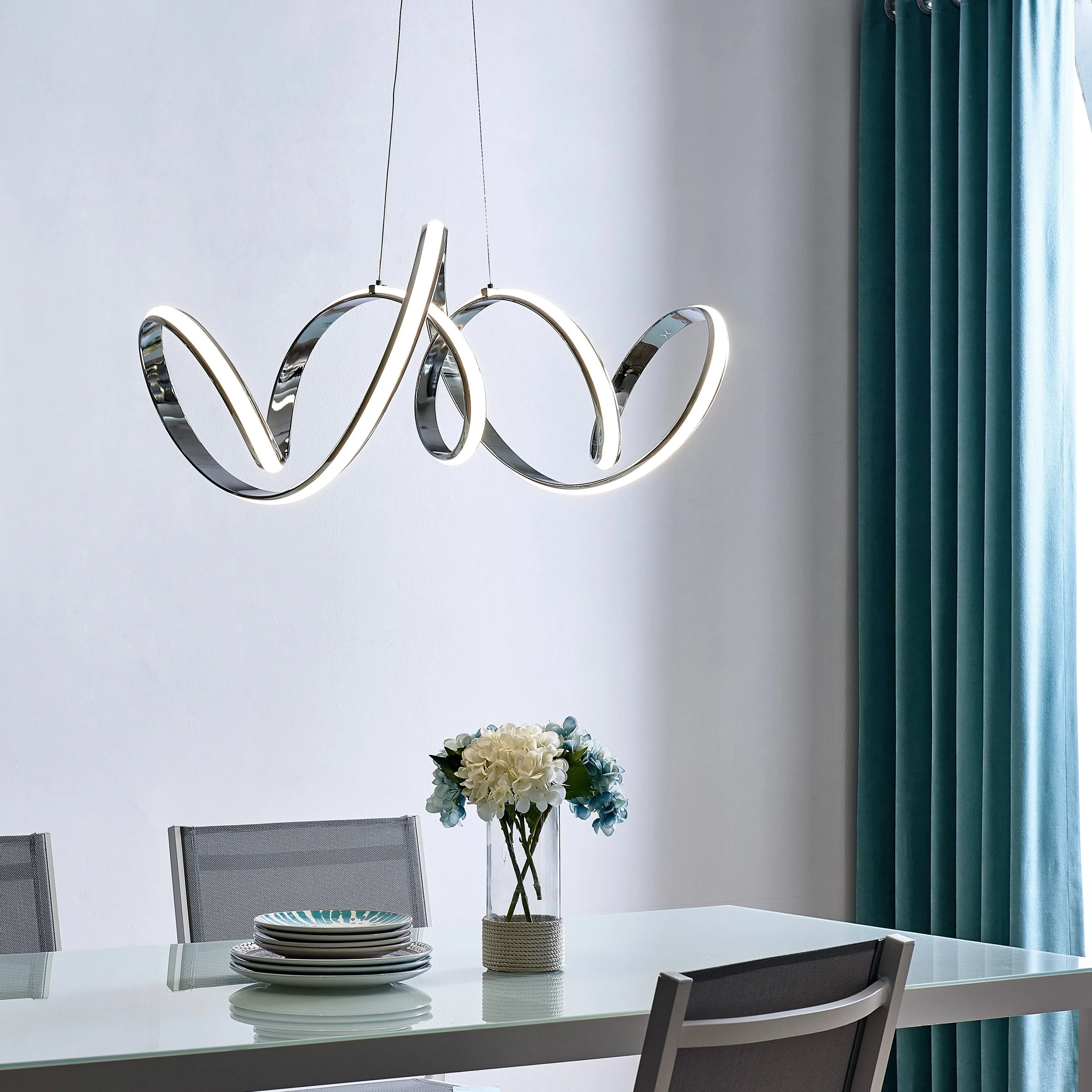 Seville LED Chandelier // Chrome - Image 2