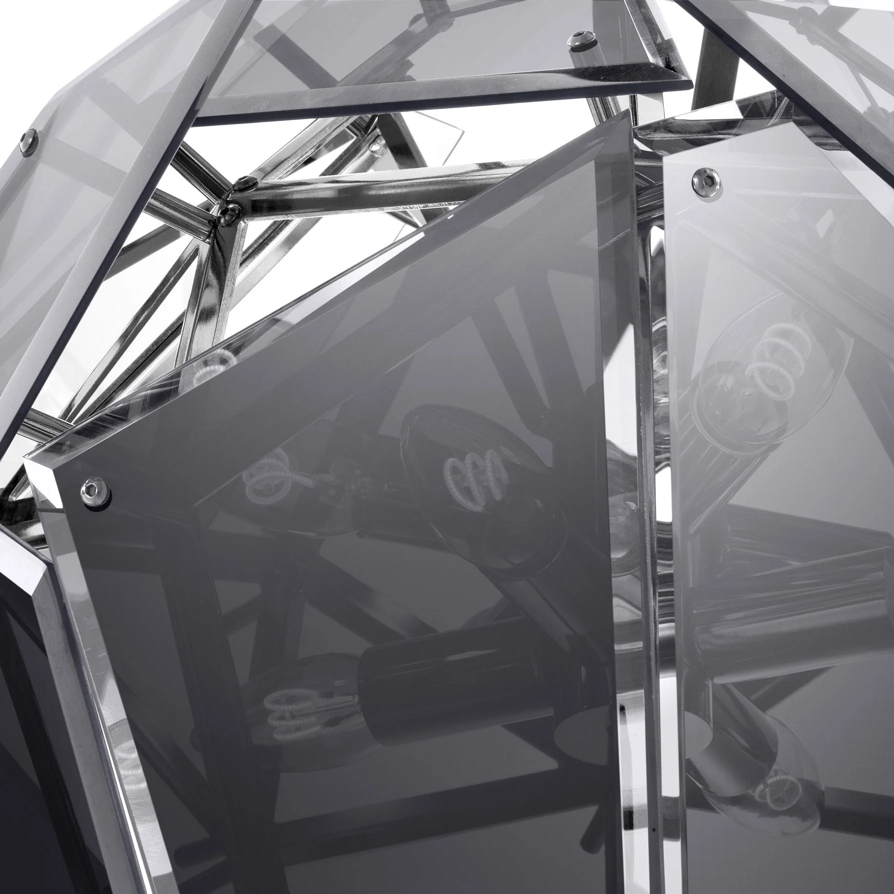 Shard Modern Glass Chandelier - [Nickel/Gold] - Image 4