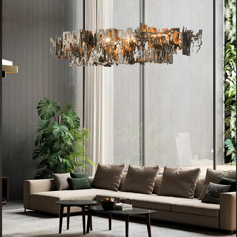 Simple Artistic Metal Dining Table Chandelier - Image 4