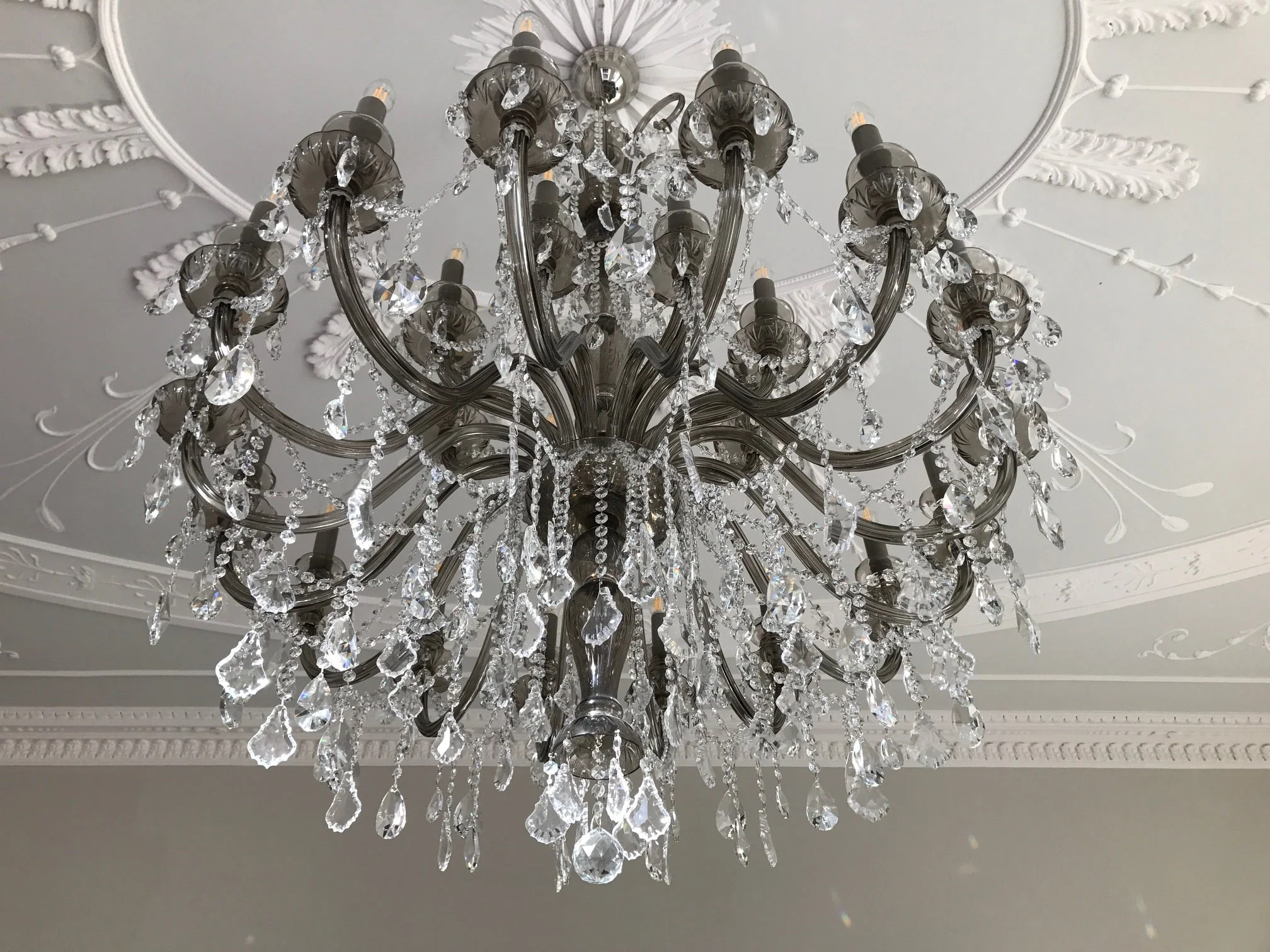 Smoke Grey 24-Light Crystal Chandelier - Glass LPS - Image 7