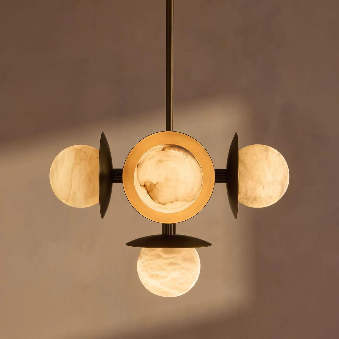 Snowflake Alabaster Orb Chandelier